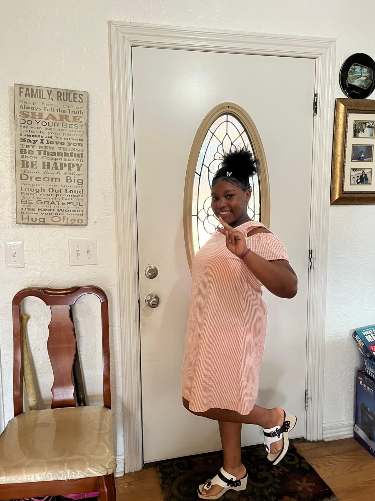 Peace sign at Grandma's