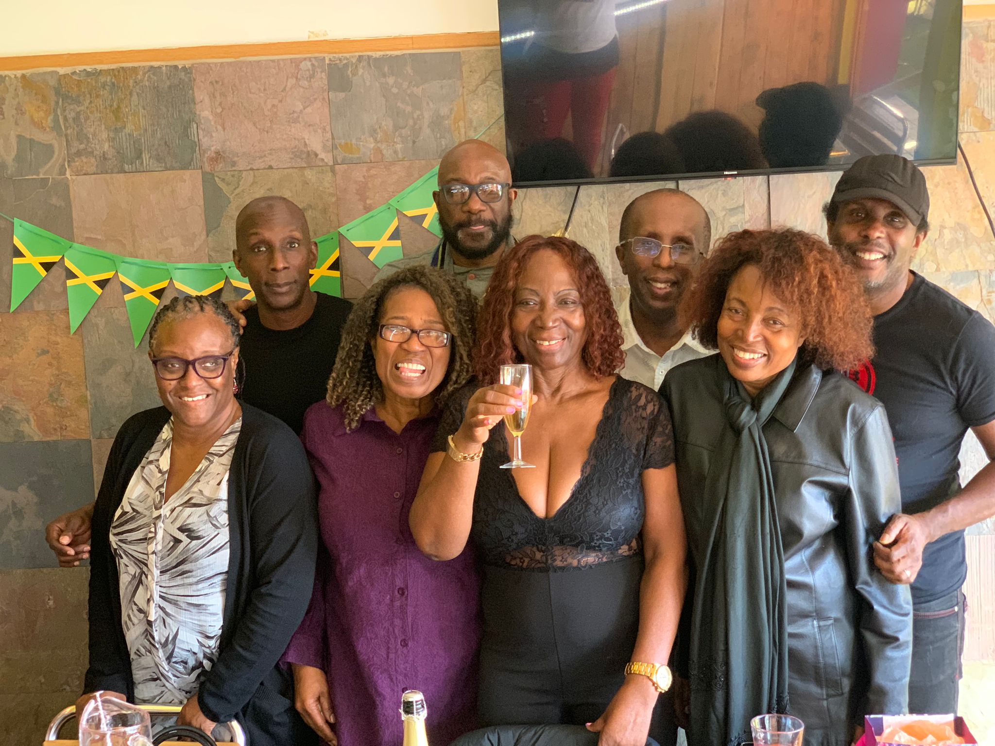 Jamaican flags celebration